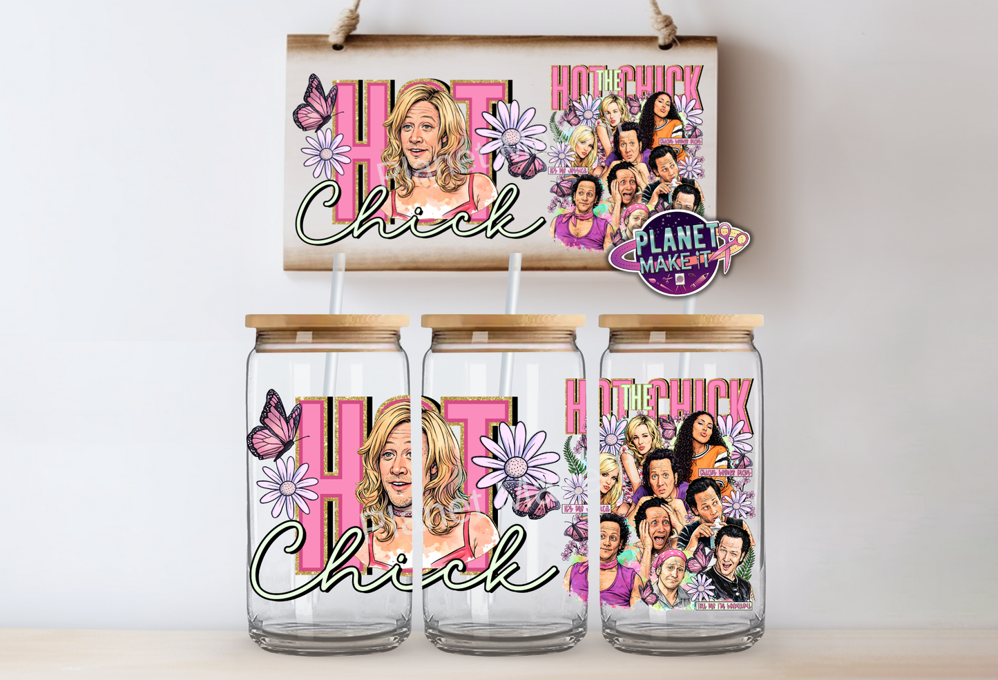 Hot Chick - 16oz Glass Tumbler