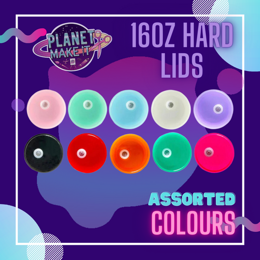 16oz Coloured Hard Lid - Assorted