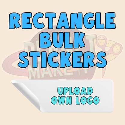 BULK LOGO STICKER LABELS - Rectangle