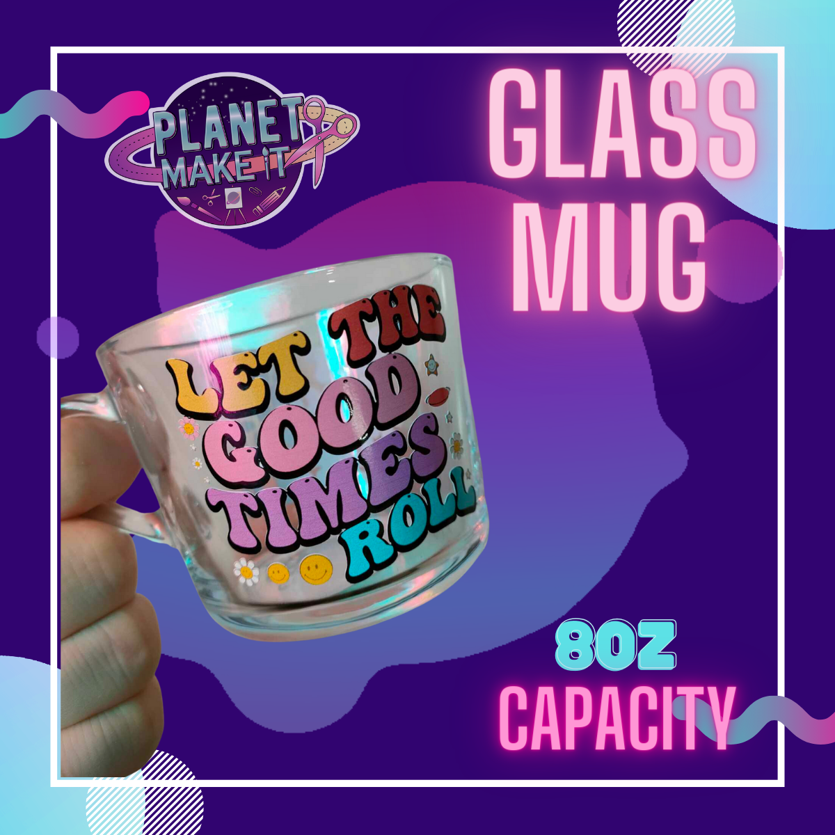 8oz Glass Mug - Custom Design