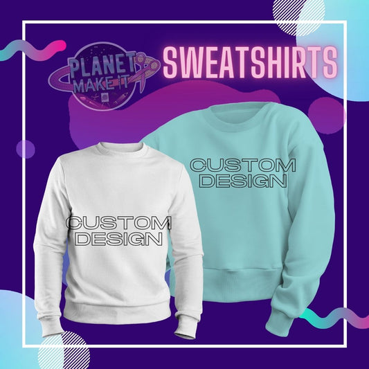 Custom Design - Plush CREW NECK sweatshirt
