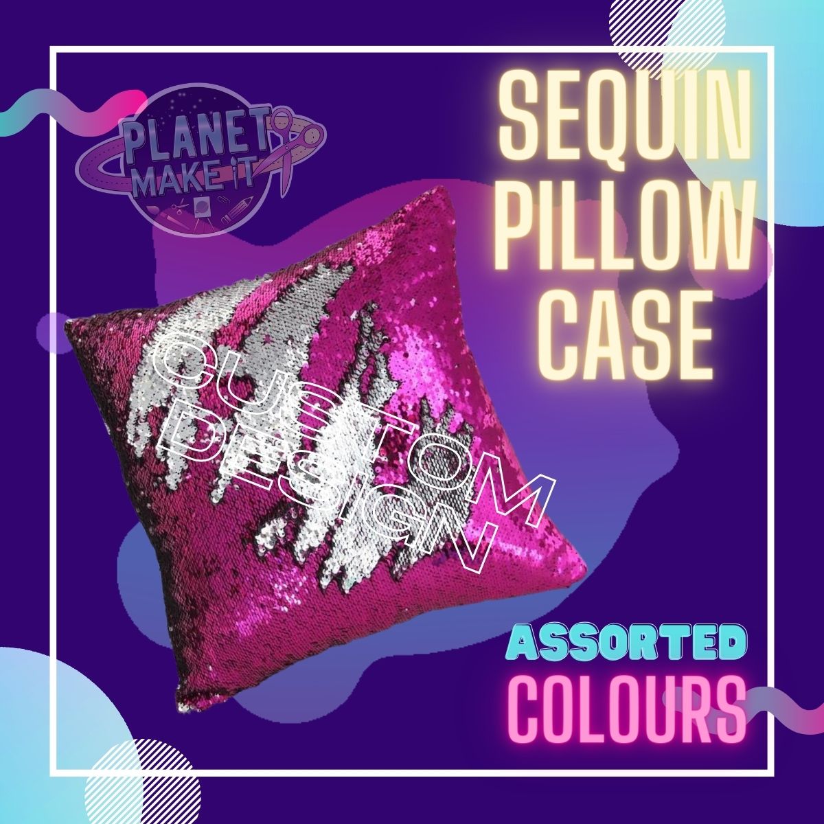 Sequin Cushion Case - Assorted Colours
