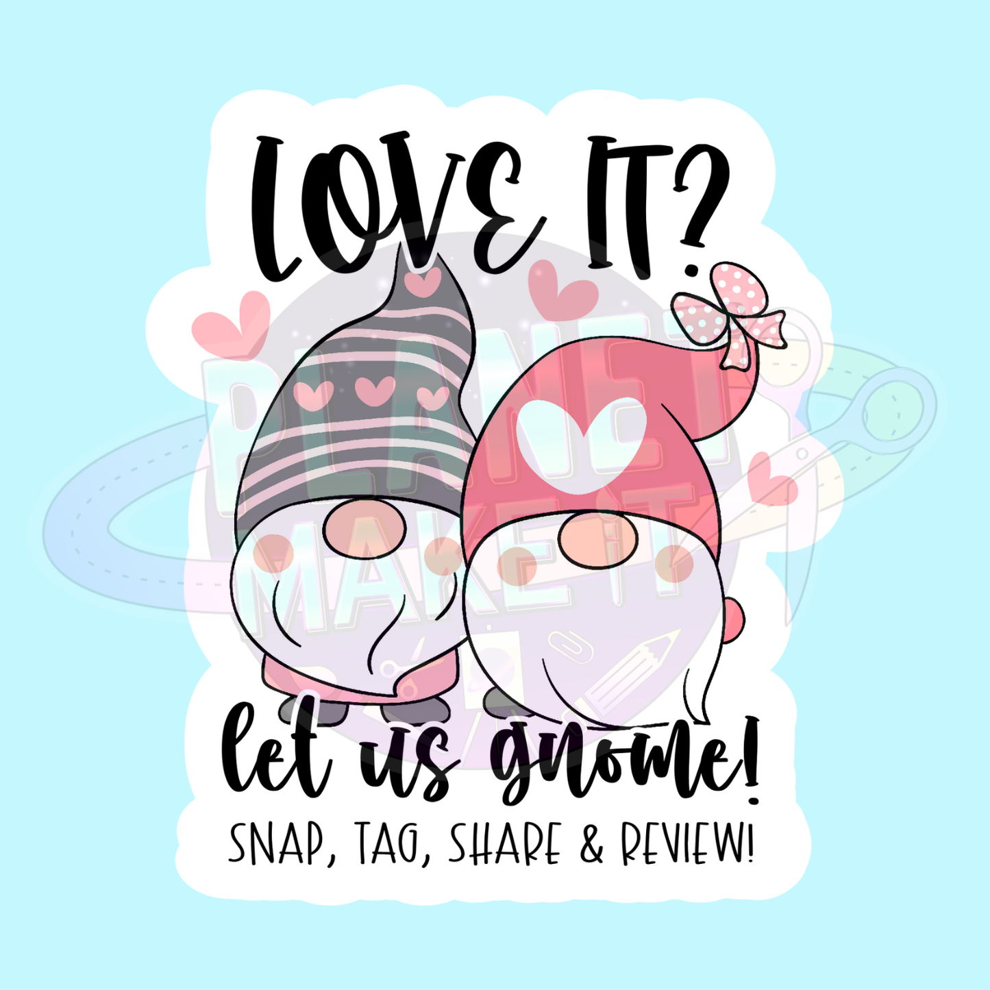 Small Business Let Us Gnome - Adhesive Decals