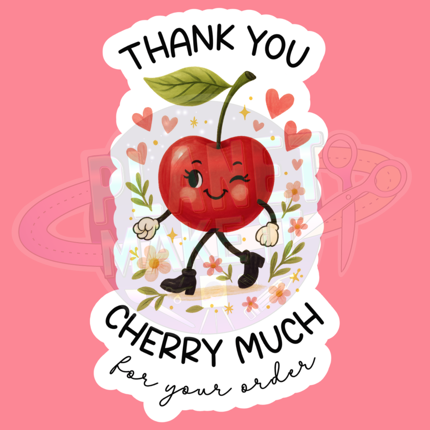 Small Business Cherry - Adhesive Decals
