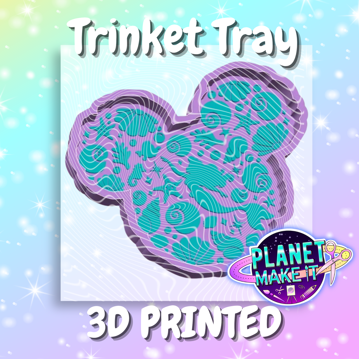 Mermaid Silhouette - 3D Trinket Tray