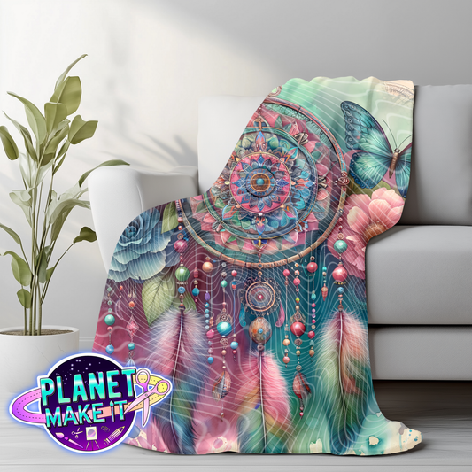 Dreamcatcher & Butterflies - Plush Blanket