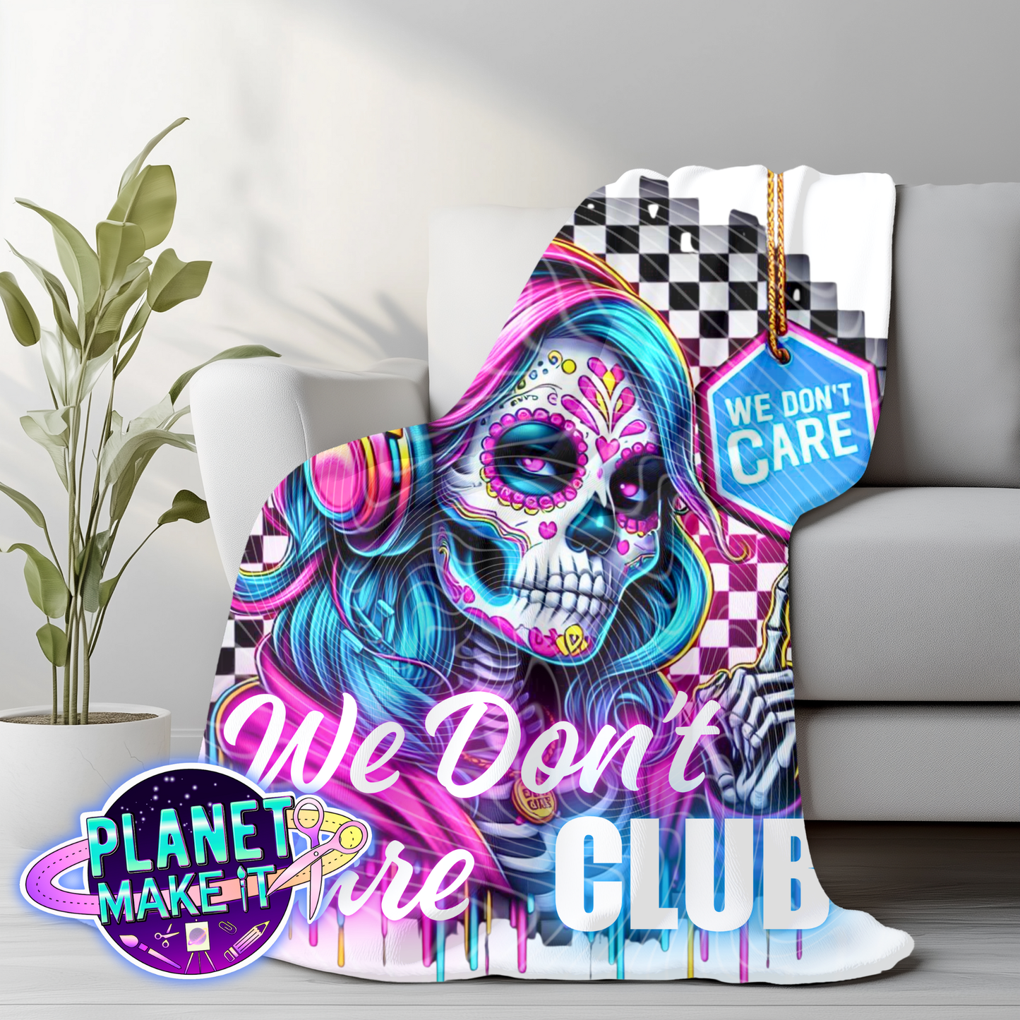 We Don't Care Club - Plush Blanket