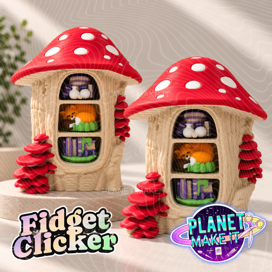 Mushroom Bookshelf - Sensory Clicker