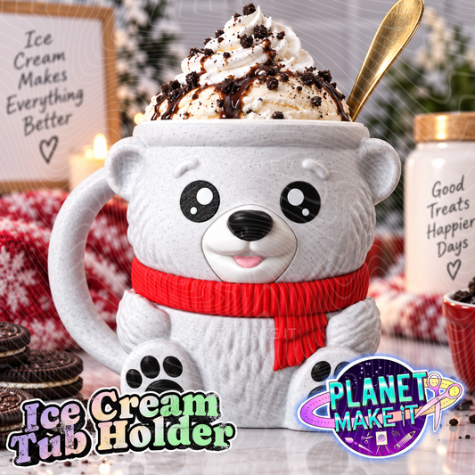 Pawblo The Polar Bear - Ice Cream Pint Holder