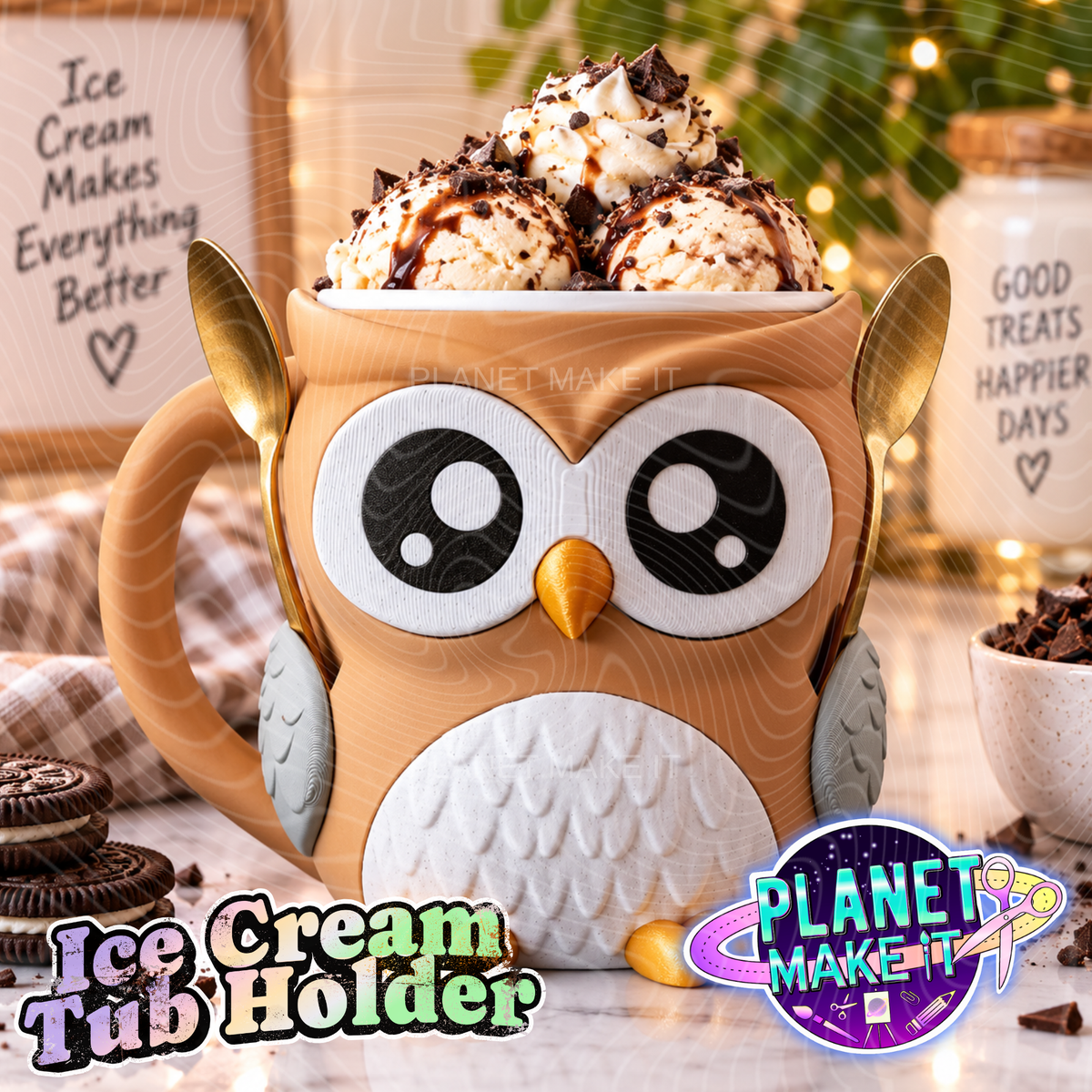 Owlfonso The Owl - Ice Cream Pint Holder