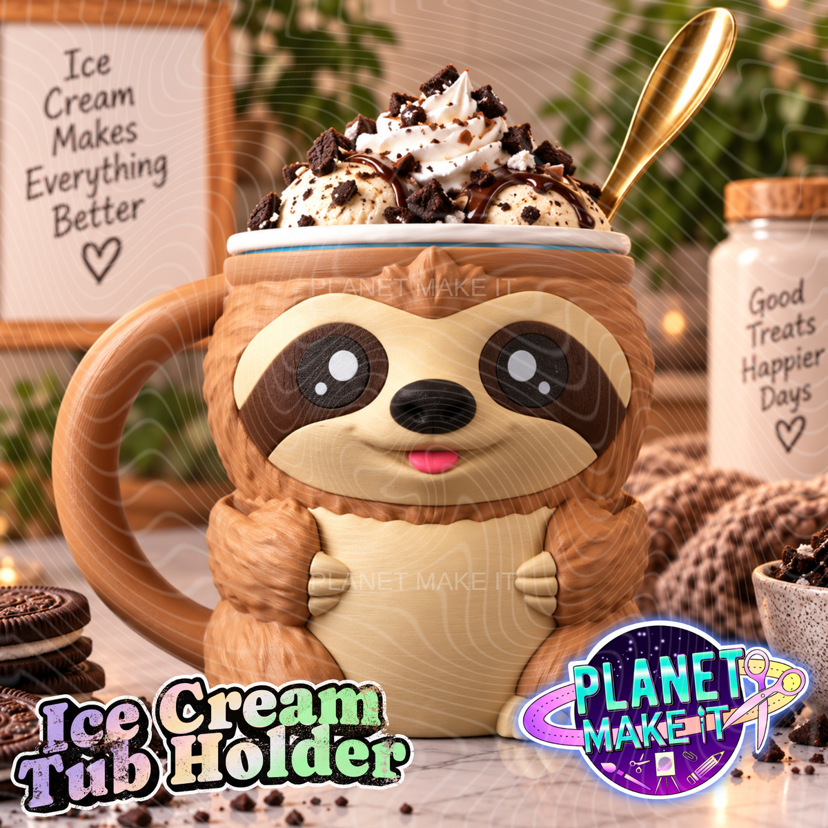 Sammy Sloth - Ice Cream Pint Holder