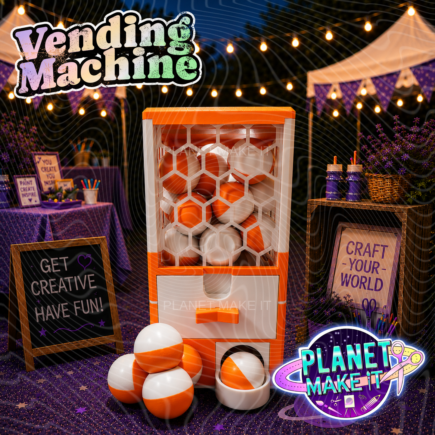 Planet Pop N Drop LITE Vending Machine© - Planet Make It