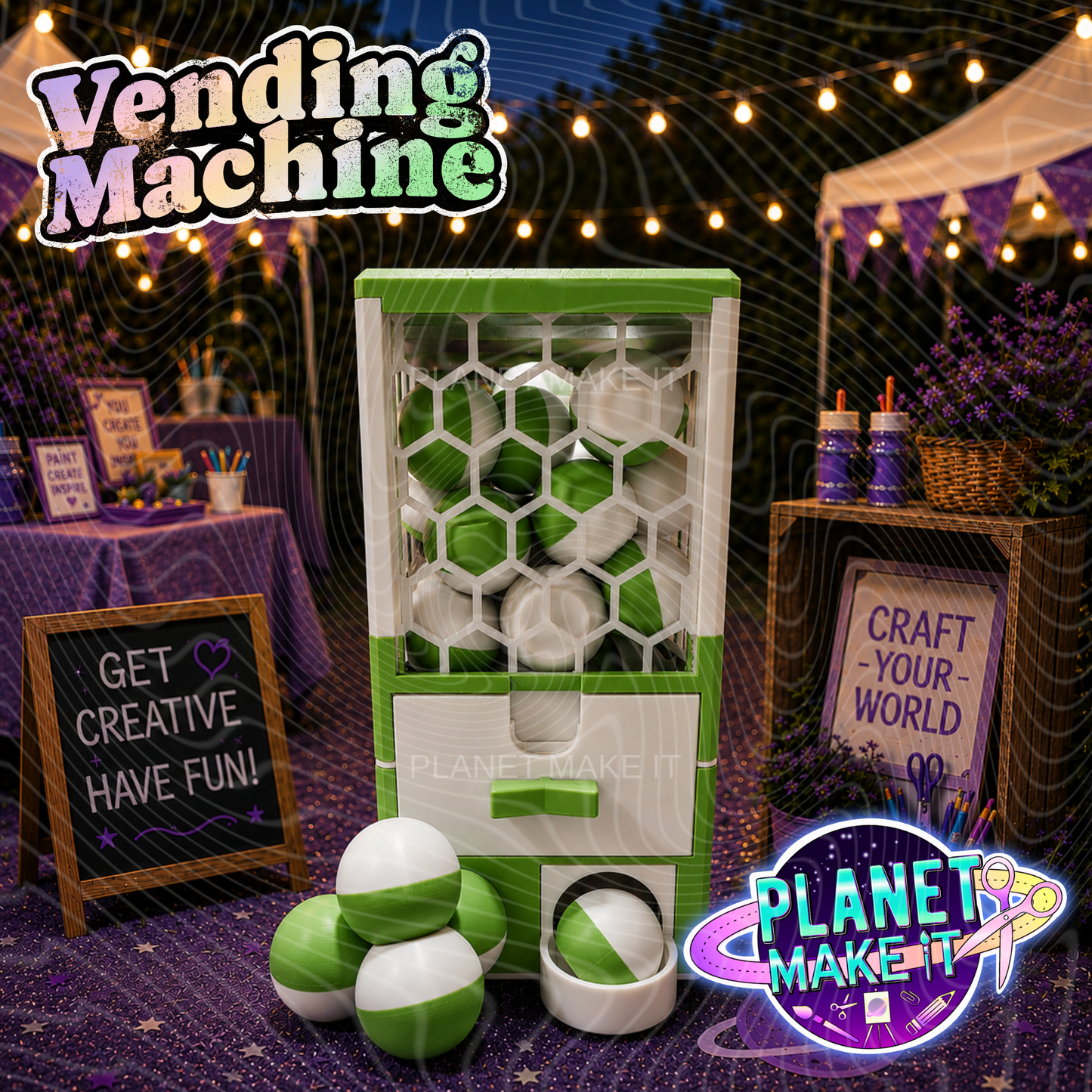 Planet Pop N Drop LITE Vending Machine© - Planet Make It