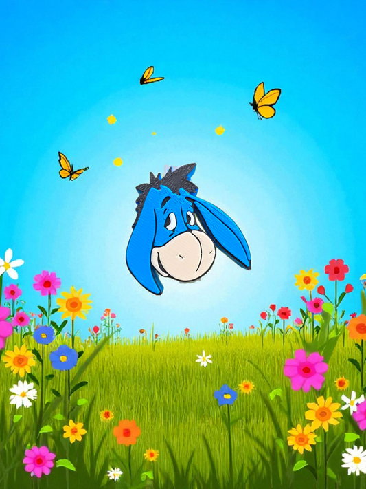 Blue Donkey - 3D Straw Charm