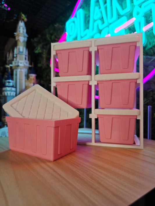 💗Mini Tote Storage Tubs & Shelf - 3D Printed 💗