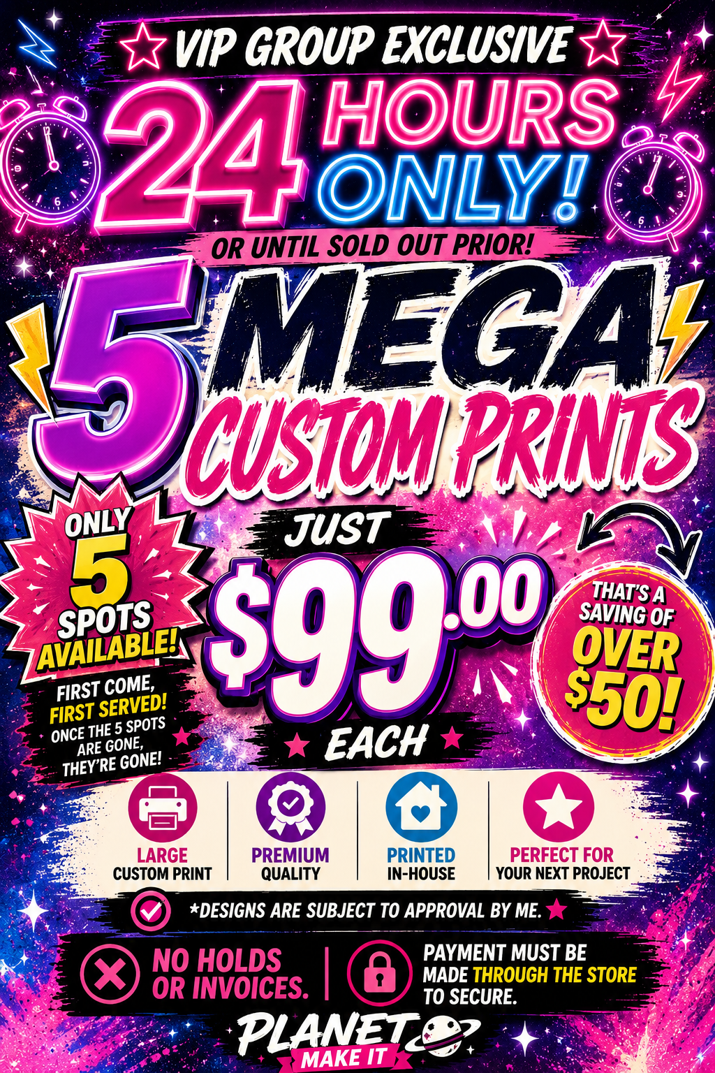 VIP EXCLUSIVE OFFER -$99.00 MEGA!