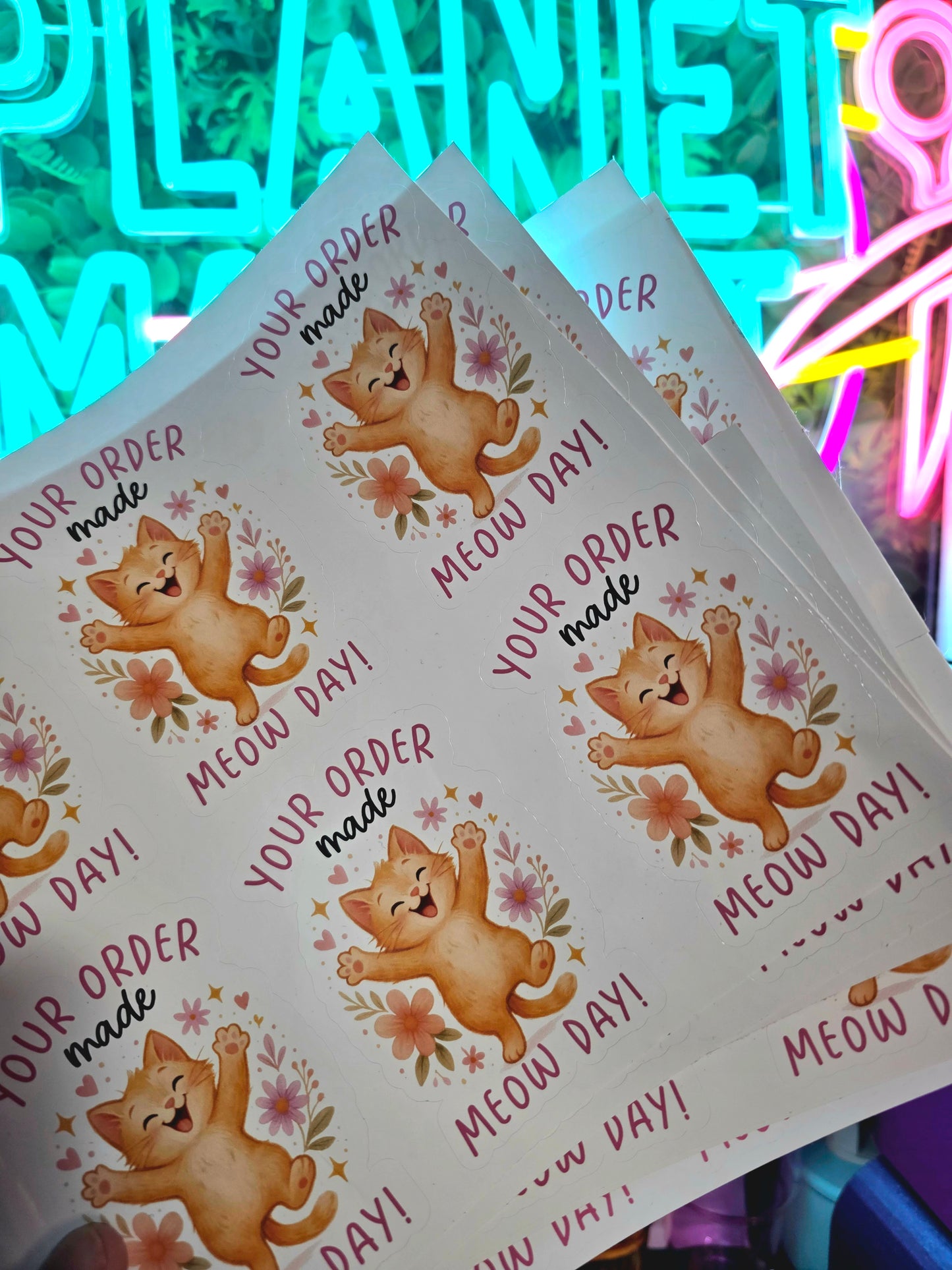 Small Business Meow Meow - Adhesive Decals