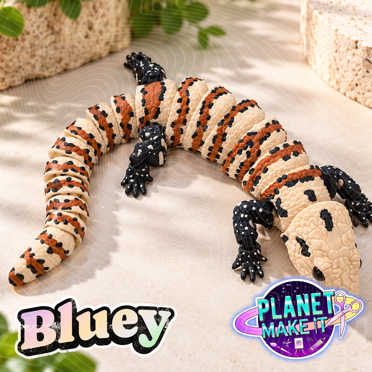 Bluey The Blue Tongue Lizard - Articulated Sensory Fidget