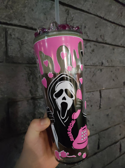 Hang Up With Ice Toper  - 24oz Glow Acrylic Tumbler