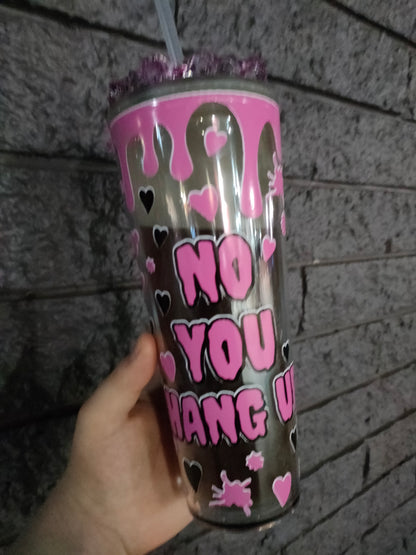 Hang Up With Ice Toper  - 24oz Glow Acrylic Tumbler