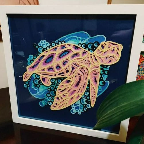 Sea Turtle- 3D Handmade Wall Art