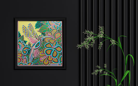 Humming Bird Heartbeat- 3D Handmade Wall Art