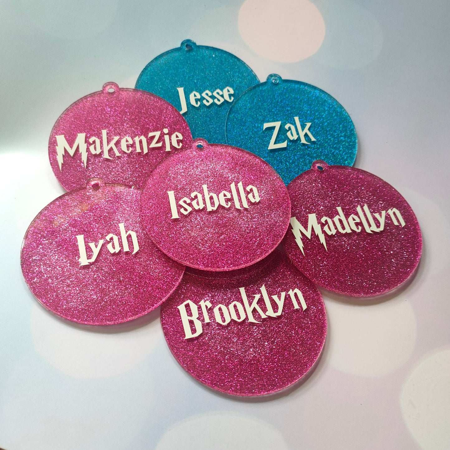 Personalised Christmas Bauble DISC Glitter