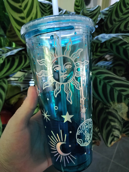 Mystical Hands  Slow globe - 18oz Decal Tumbler