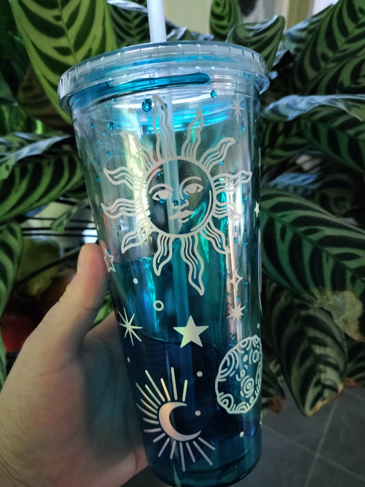 Mystical Hands  Slow globe - 18oz Decal Tumbler