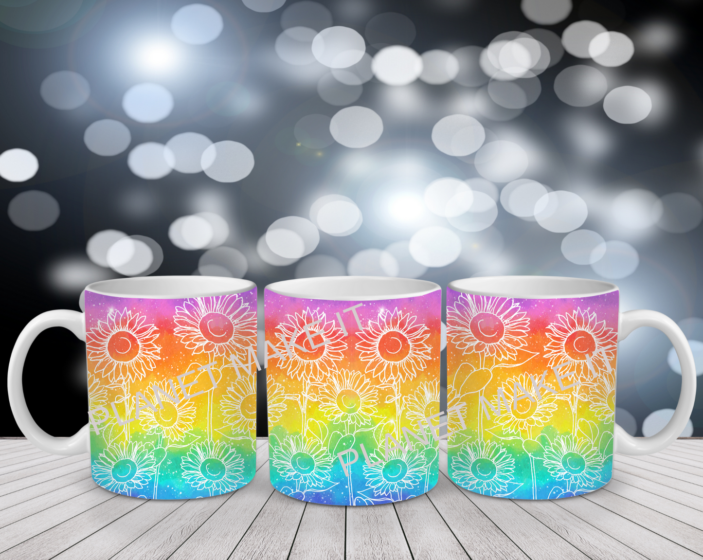 Happy Flowers - 12oz Ceramic Mug