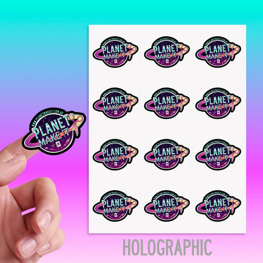 Round Stickers - A4 Holographic