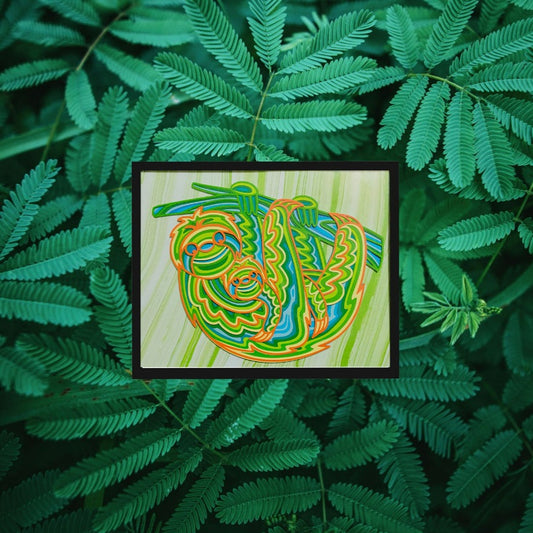 Mumma & Baby Sloth - 3D Handmade Wall Art