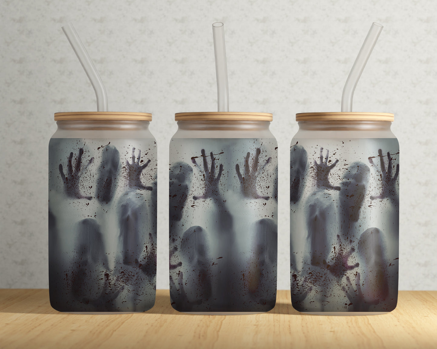 Scary Hands - 16oz Frosted Glass Tumbler